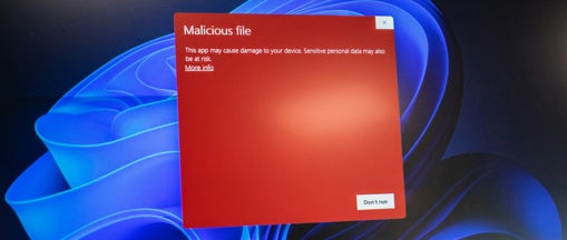 Image of user interface with malicious file
