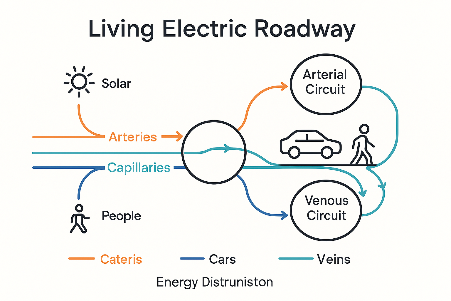Image concept of the user experience of a living road concept