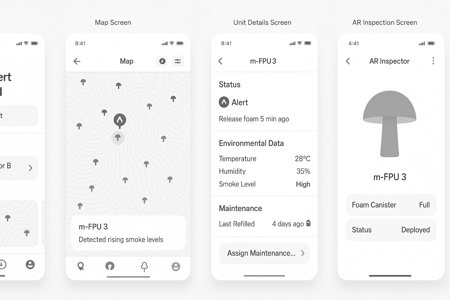 Image concept of the user experience of the Mushroom-Shaped Fire Prevention Unit