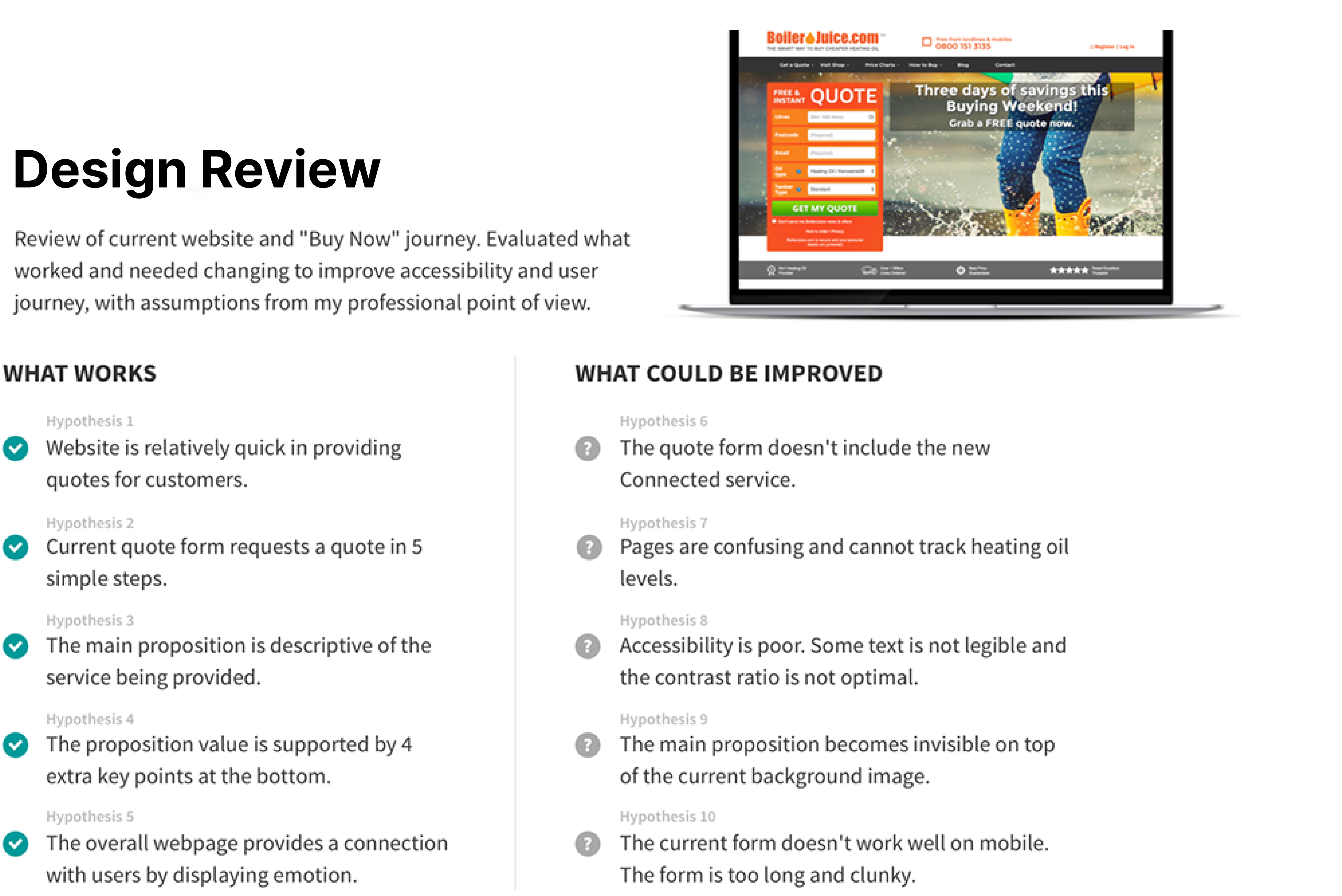 UX deliverables - Design review