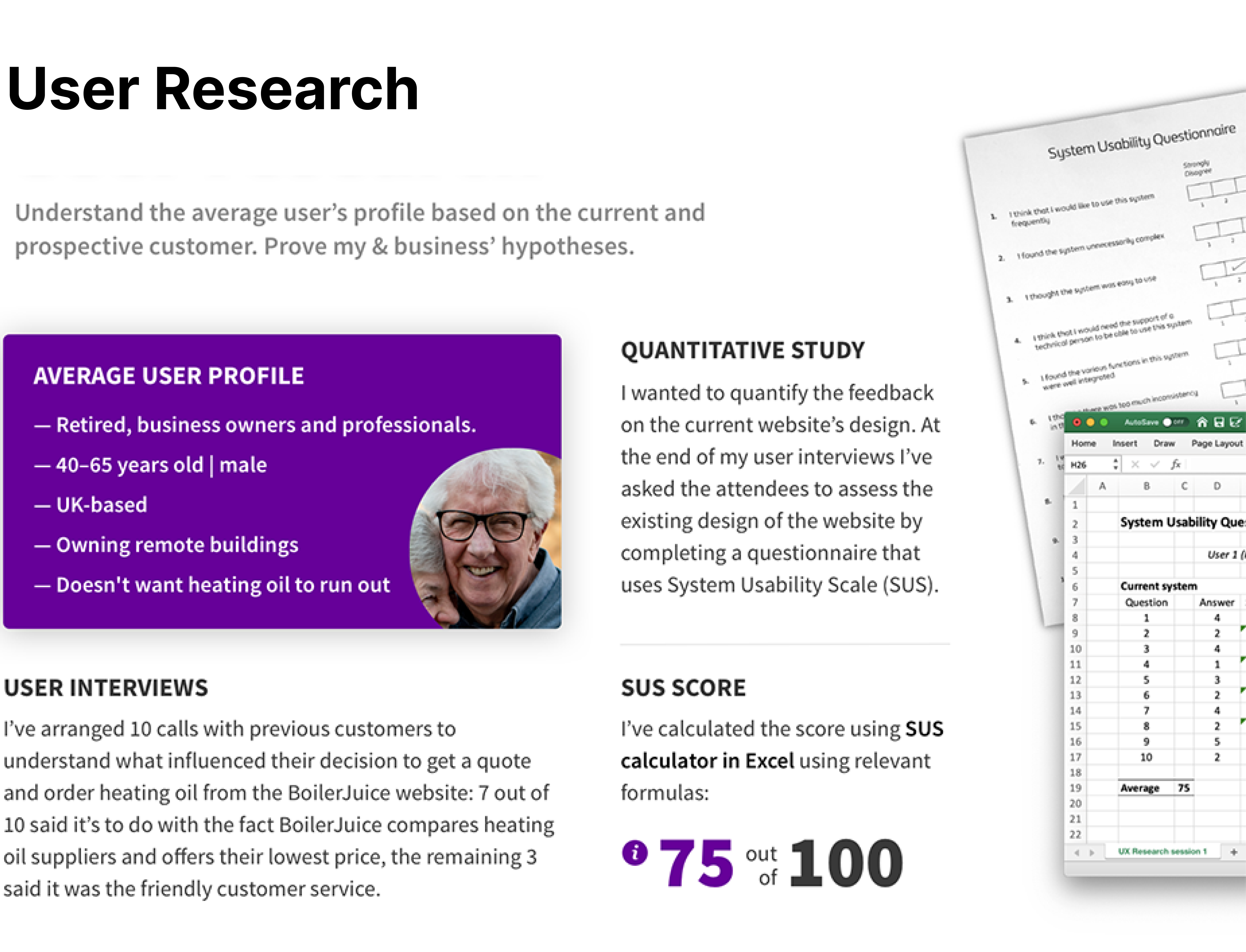 UX deliverables user research