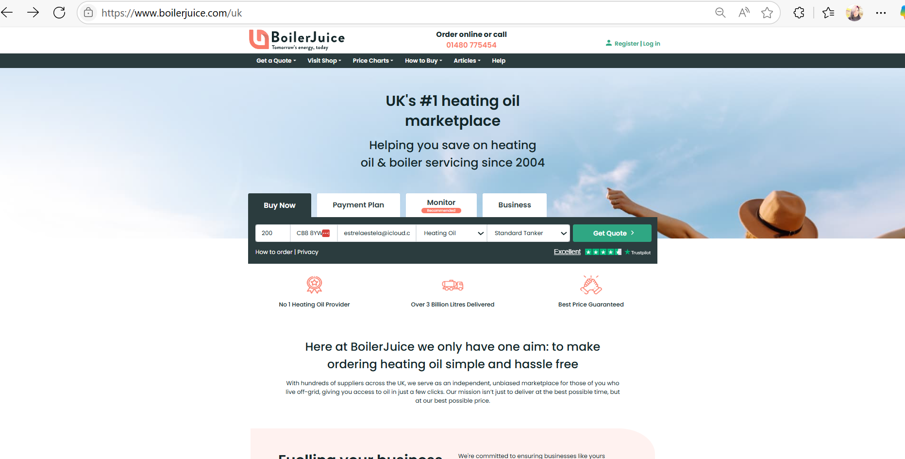 BoilerJuice new screens