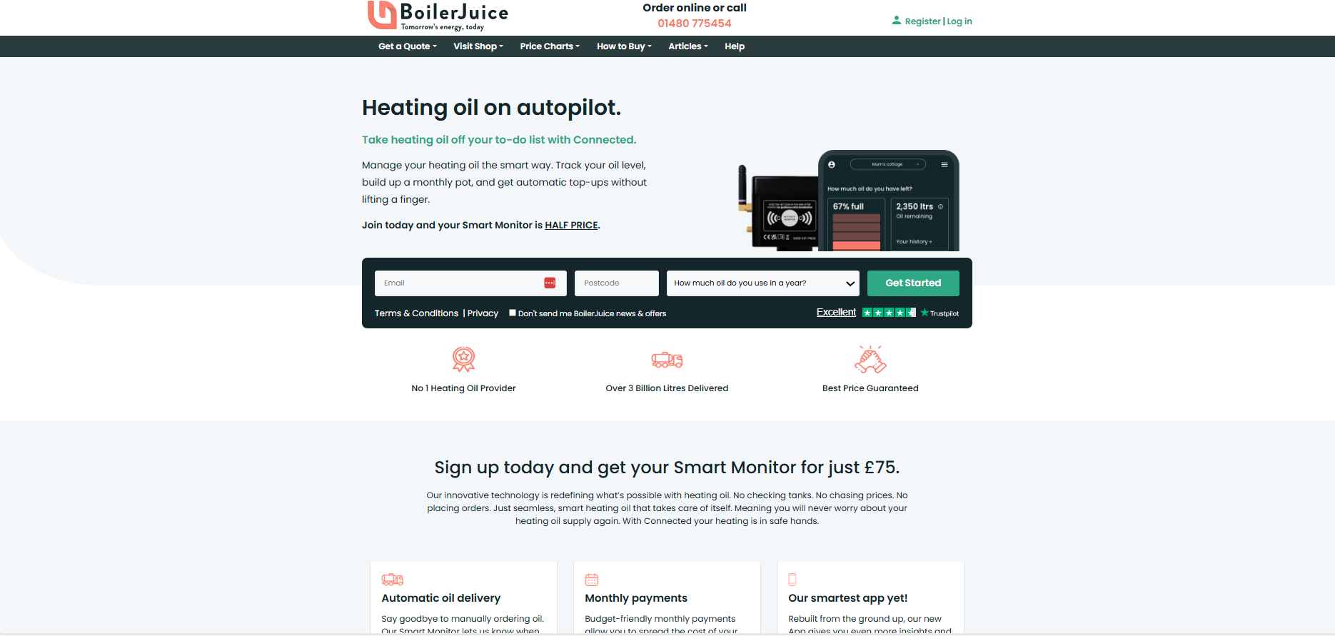 BoilerJuice new screens