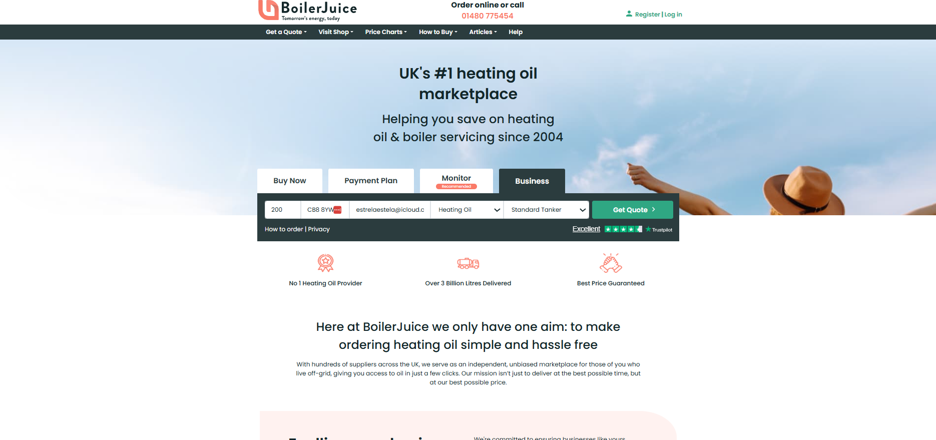 BoilerJuice new screens