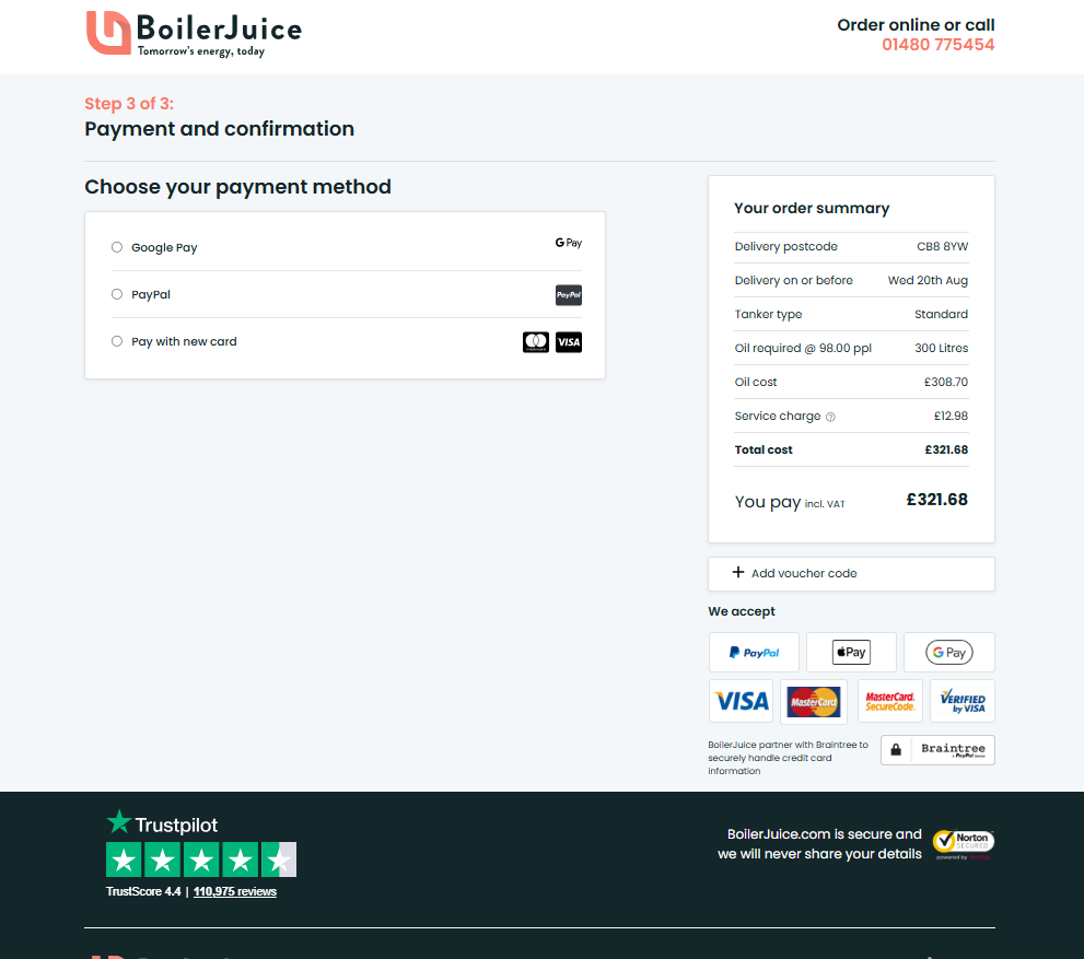 BoilerJuice new screens