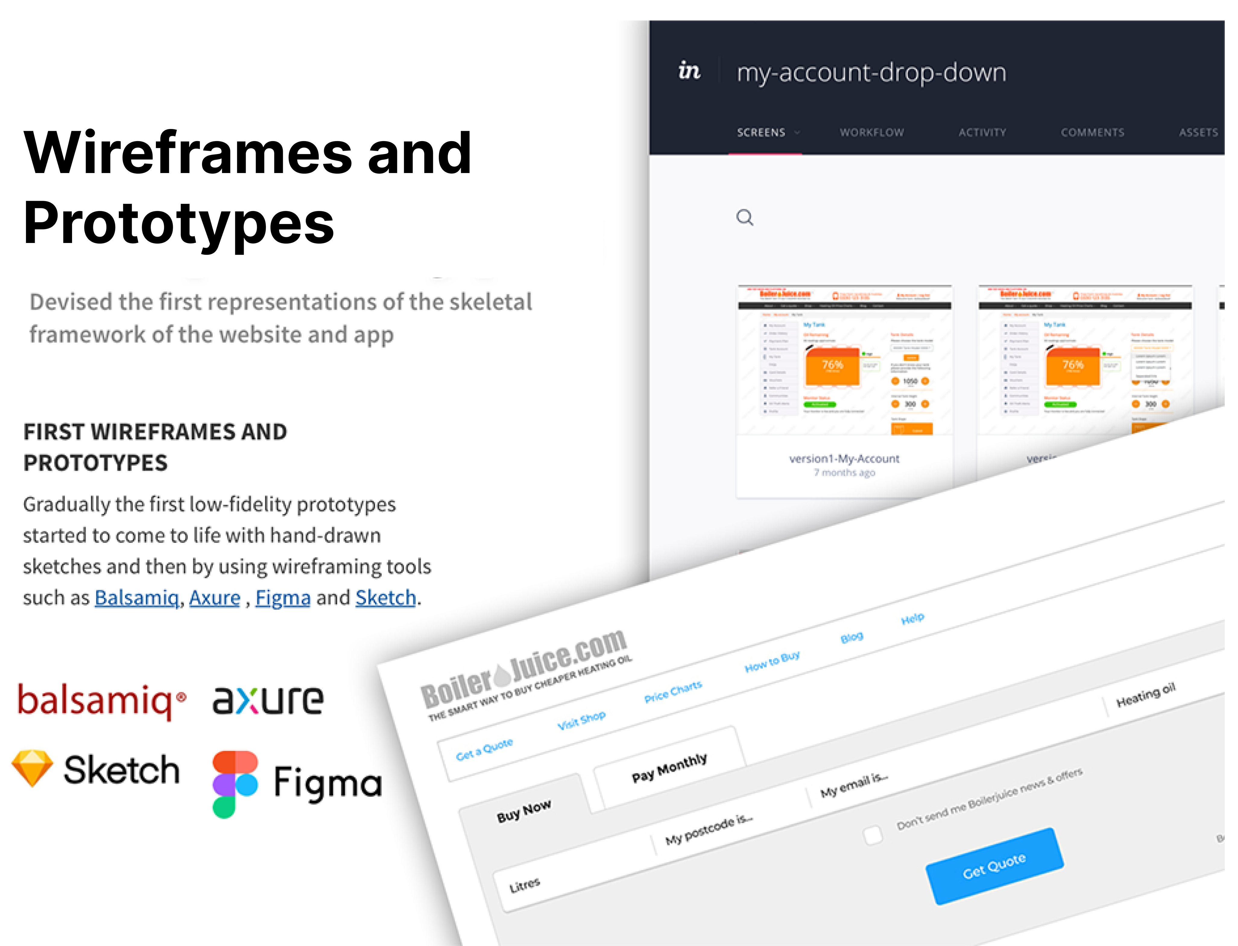 UX deliverables wireframes and
prototypes