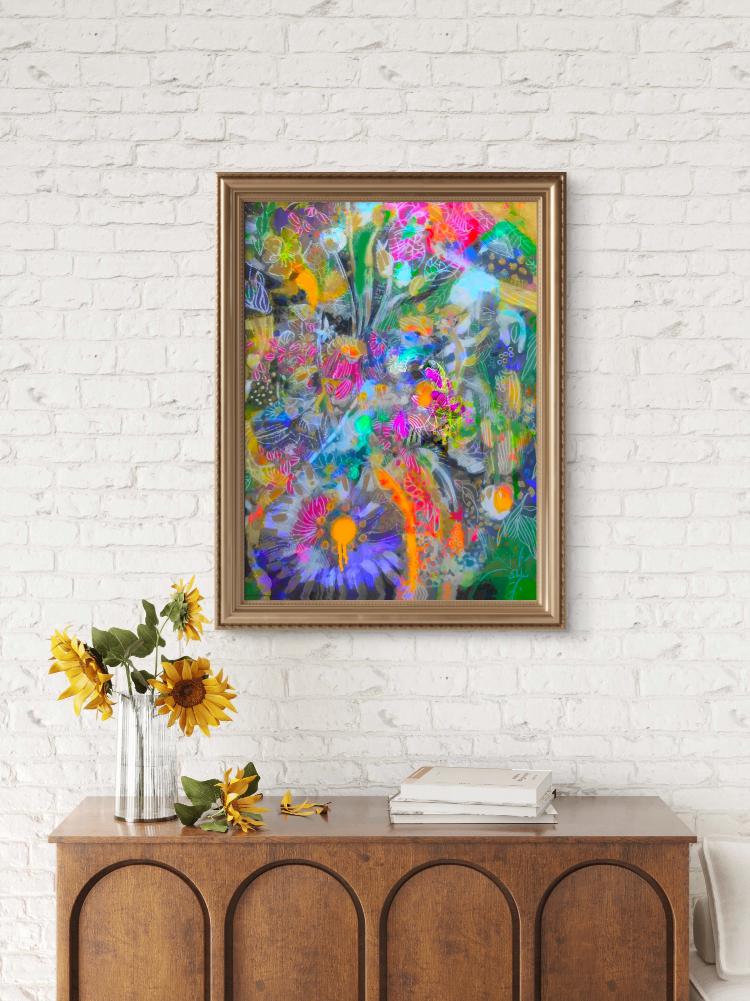 Floral Reverie. Bold, dreamlike bloomscape