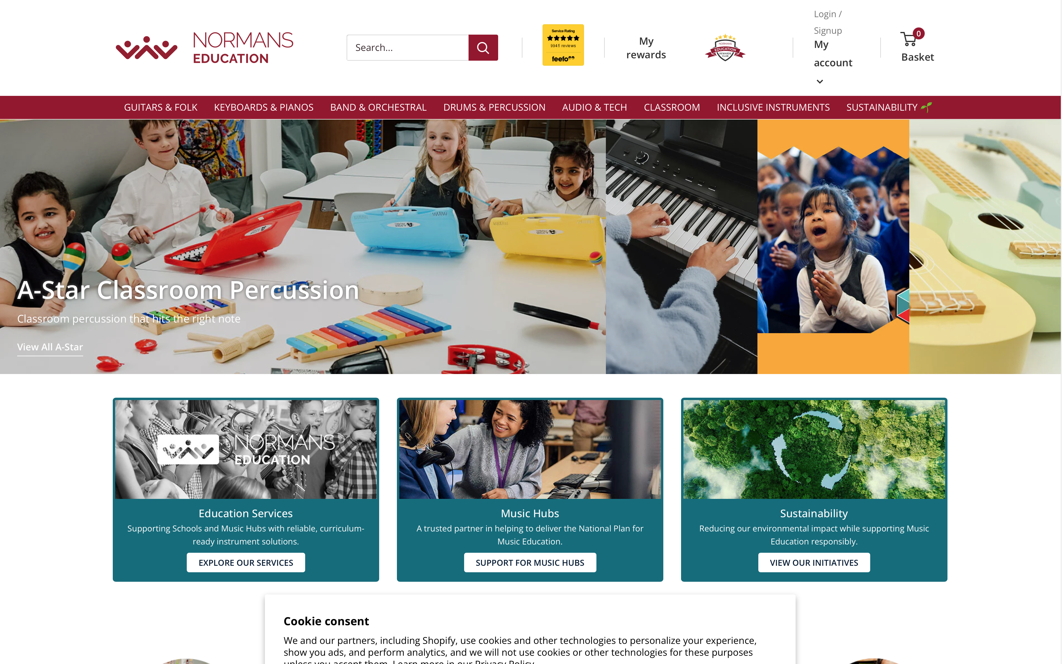 Website project Normans Musical Instruments